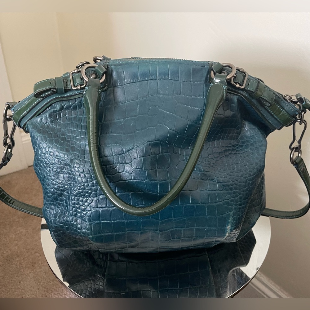 Coach Madison Embossed Croc Sophia Satchel - Picture 3 of 14